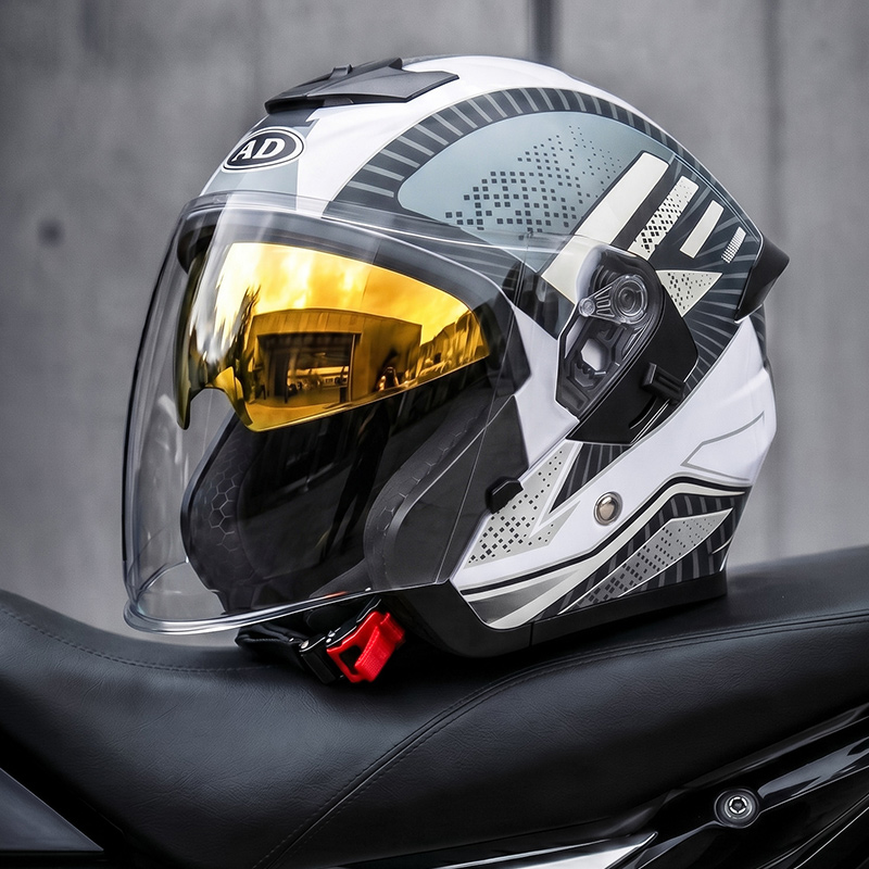 Full Face Motorcycle Helmet With Bluetooth - High Quality Dot Motorcycle Half Face