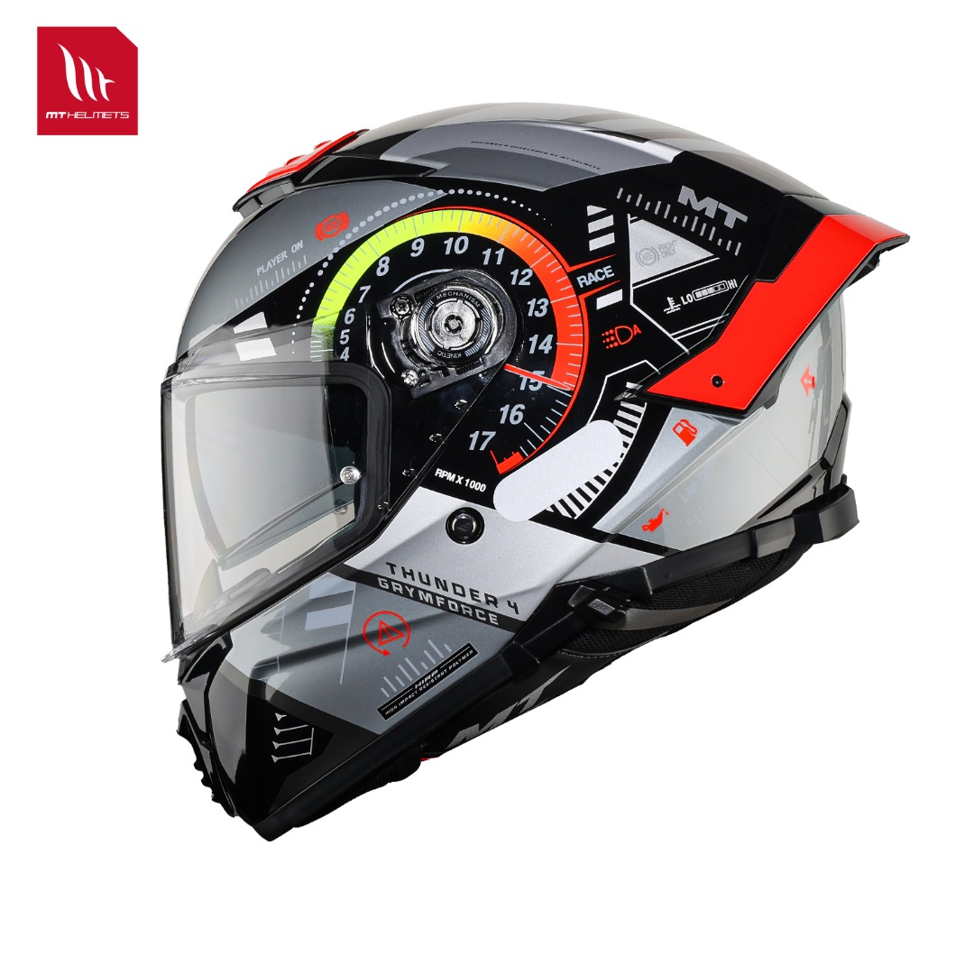 Dual Visor Motorcycle Racing Helmet - Thunder 4 Sv New Mt Motorcycle