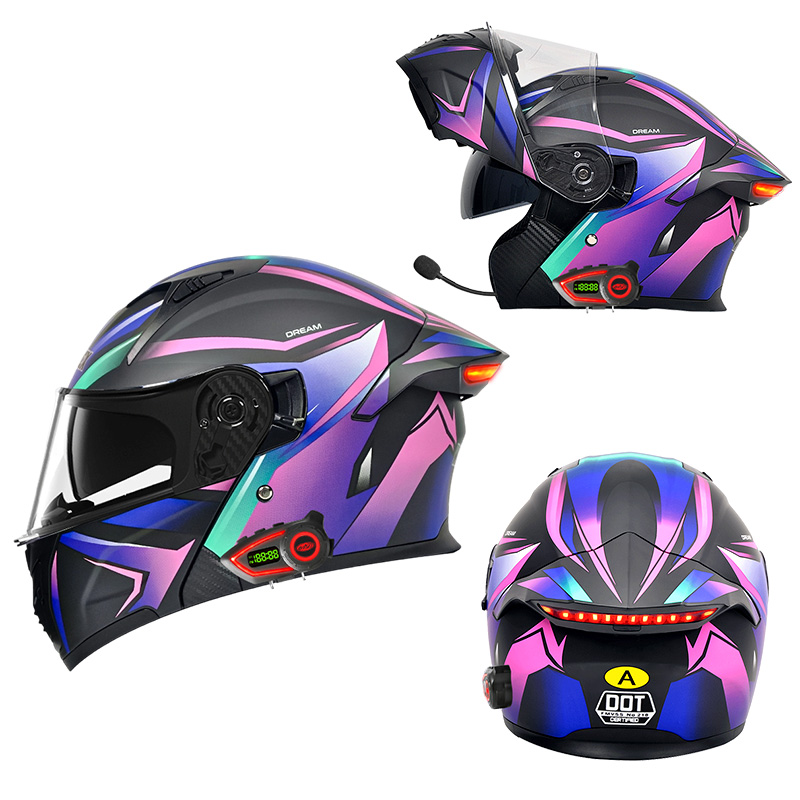 DOT Motorcycle Helmets Double  - Full Face Motorcycle Helmet With Bluetooth recension och pris