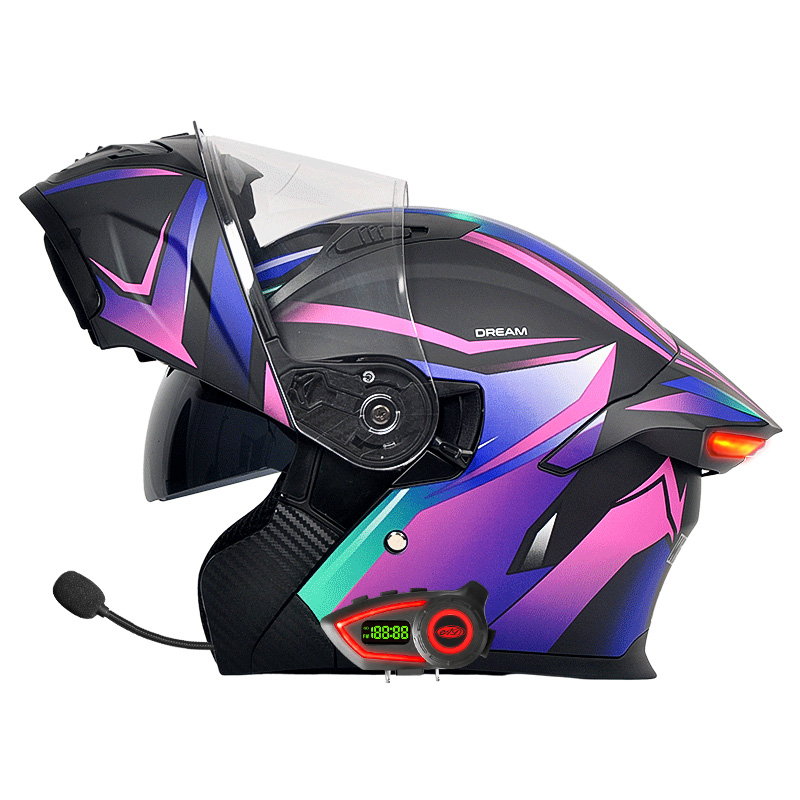 DOT Motorcycle Helmets Double  - Full Face Motorcycle Helmet With Bluetooth recension och pris