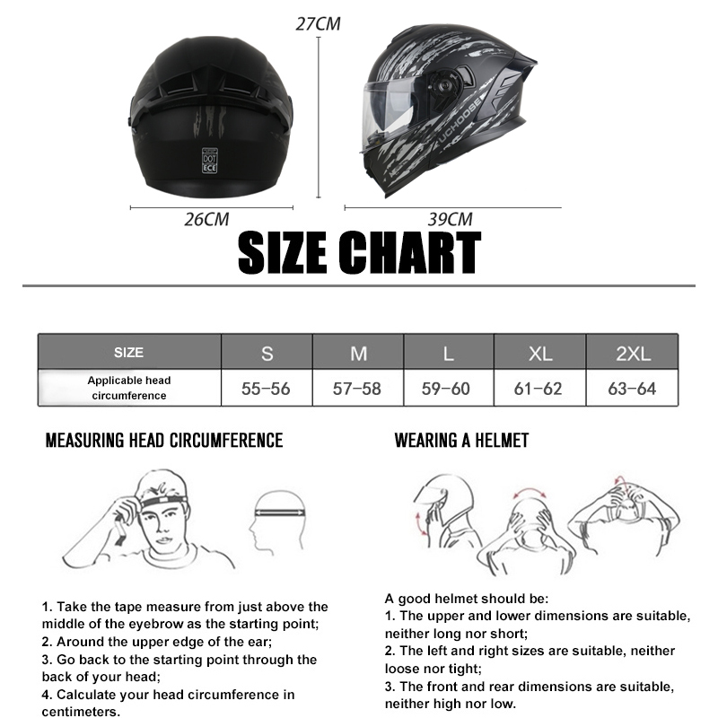 Uchoose modular motorcycle hel - Full Face Motorcycle Helmet With Bluetooth recension och pris