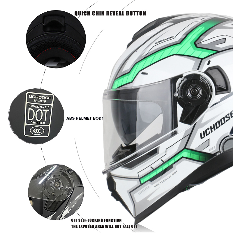 Uchoose modular motorcycle hel - Full Face Motorcycle Helmet With Bluetooth recension och pris