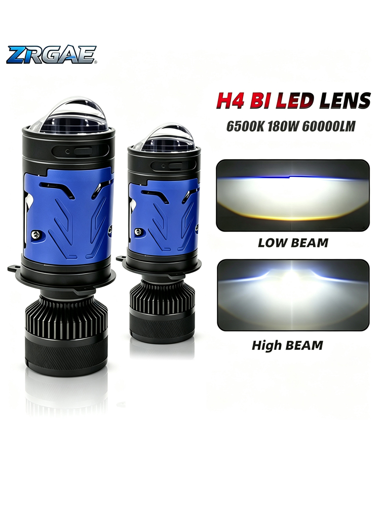 2Pcs H4 Bi Mini LED Projector  - Universal Motorcycle Led Headlight Projector recension och pris