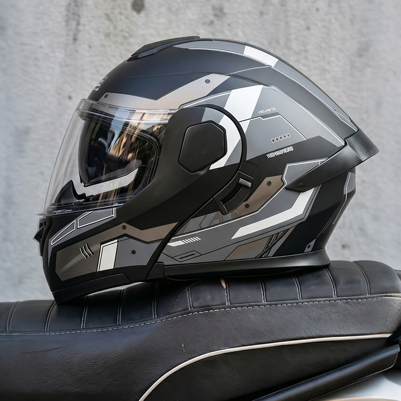 Dot Certified Ad Factory Open  - Full Face Motorcycle Helmet With Bluetooth recension och pris