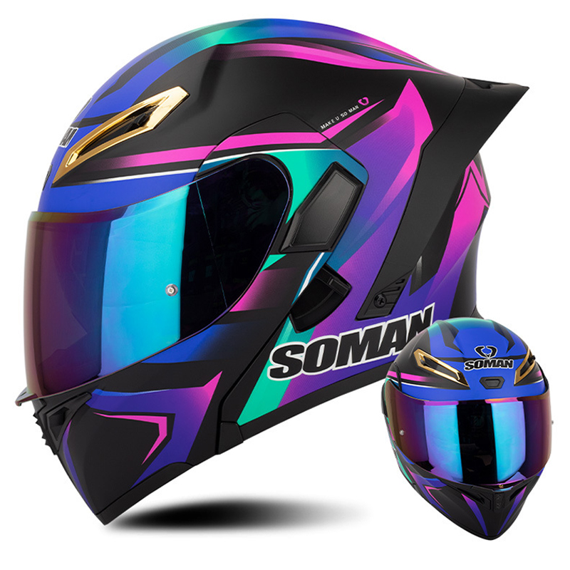 DOT Approved Men Motorcycle He - Full Face Motorcycle Helmet With Bluetooth recension och pris