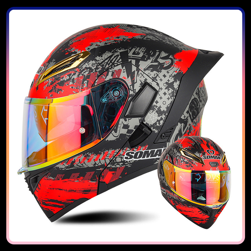 Men Women Motorcycle Helmets F - Full Face Motorcycle Helmet With Bluetooth recension och pris