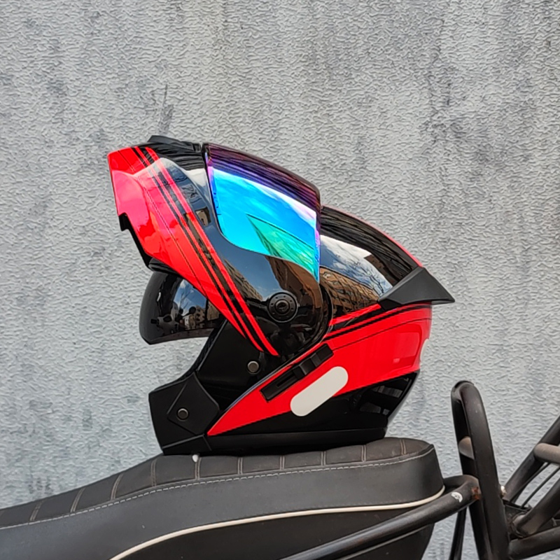 ORZ Latest DOT Approved Safety - Dual Visor Motorcycle Racing Helmet recension och pris